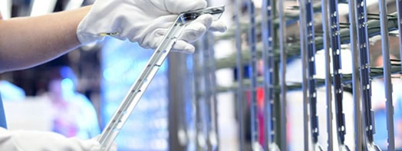 Plated part during control