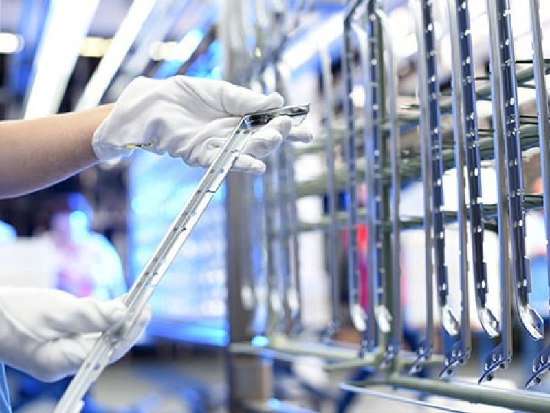 Plated part during control